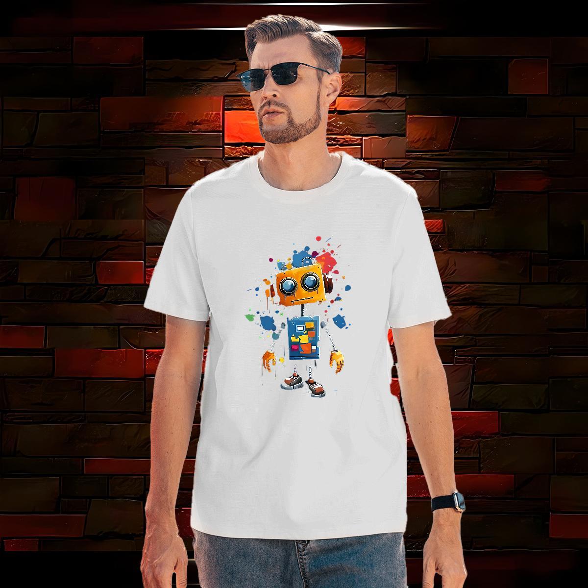 T-Shirts for Men 230g Pure Cotton painting Street wear Hip Hop Breathable Soft Custom Big Size Tshirts DIY Customized Loose Fit Top Tees