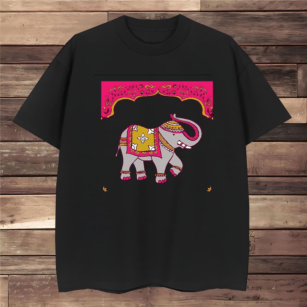 Customized Men T Shirts 100% Cotton 230g Elephant Sports Casual Clothings Breathable Crew Neck High Quality Men Tshirts Custom Print Oversized