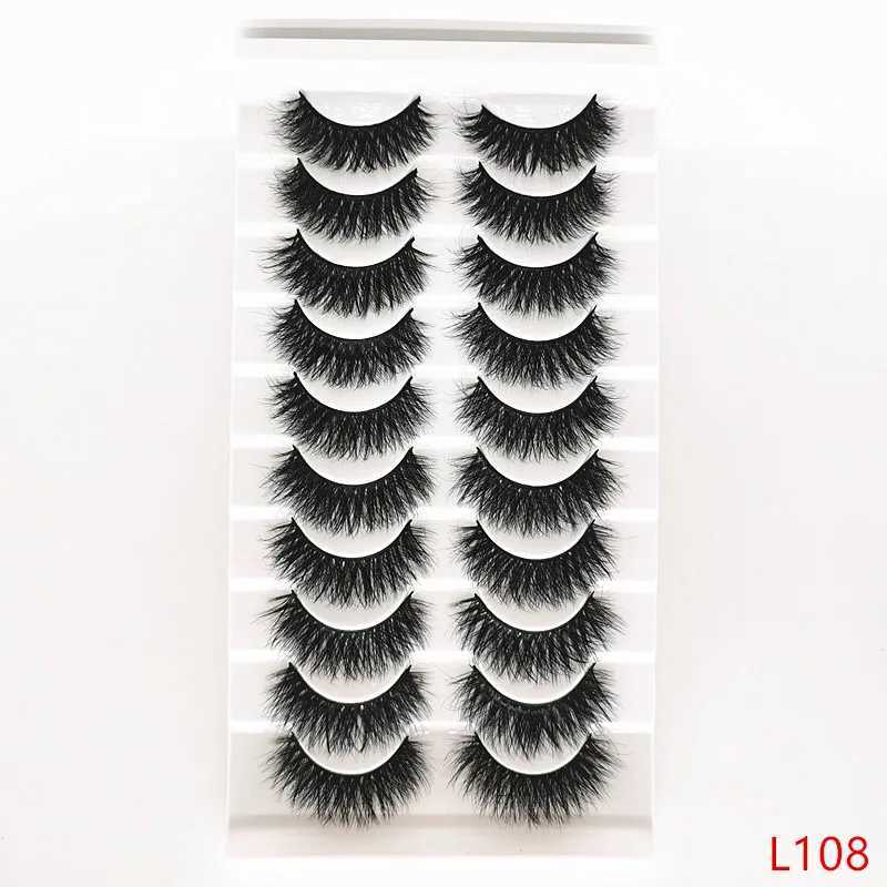 Natural 3D mink eyelashes 5/10 pairs dramatic false eyelashes artificial curls makeup wholesale false eyelashes extension maquiagem W240803