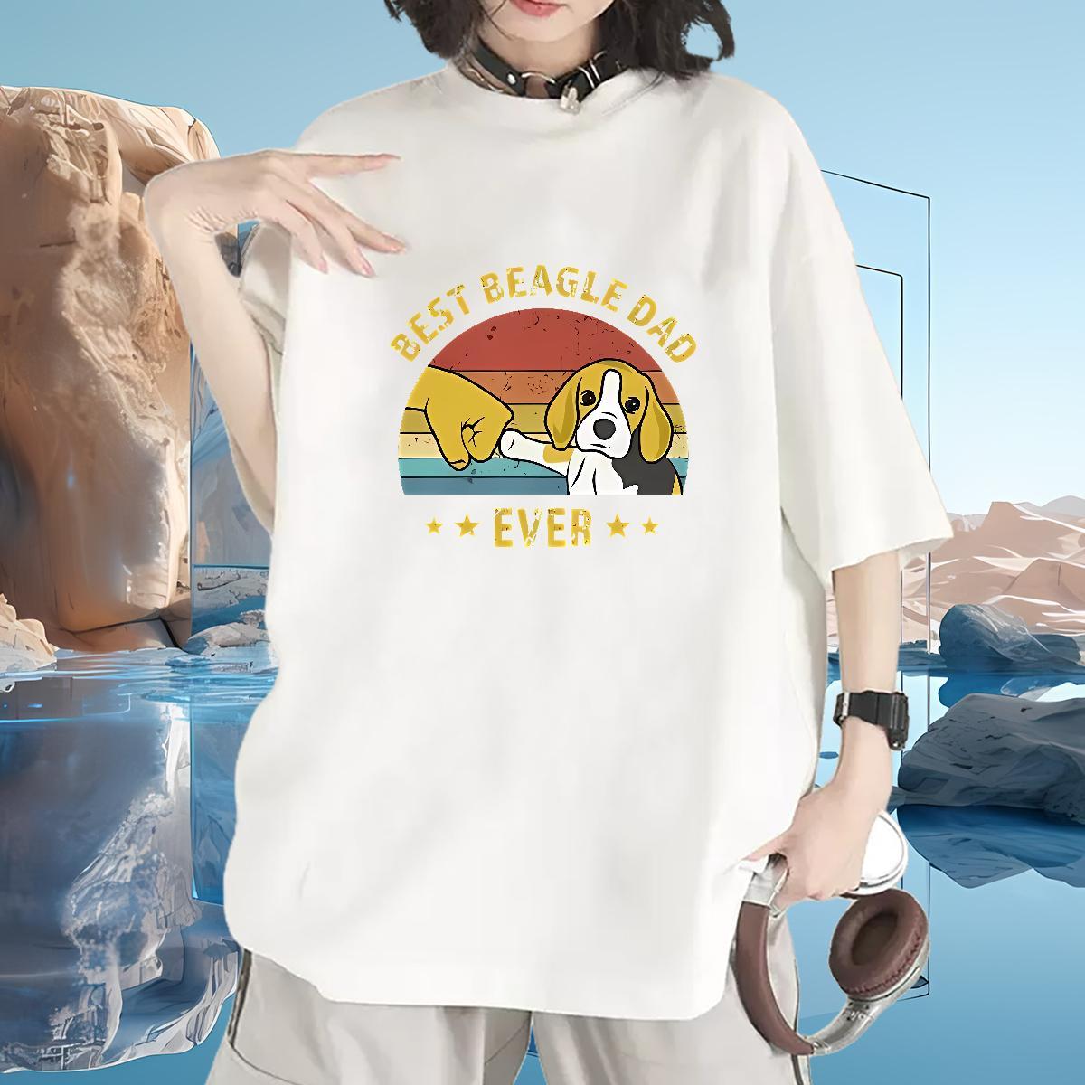 Designer Womens T Shirts Crew Neck Breathable Couples T Shirts Black Oversized dog Sports Casual 230g Pure Cotton Brand Tops Shirt