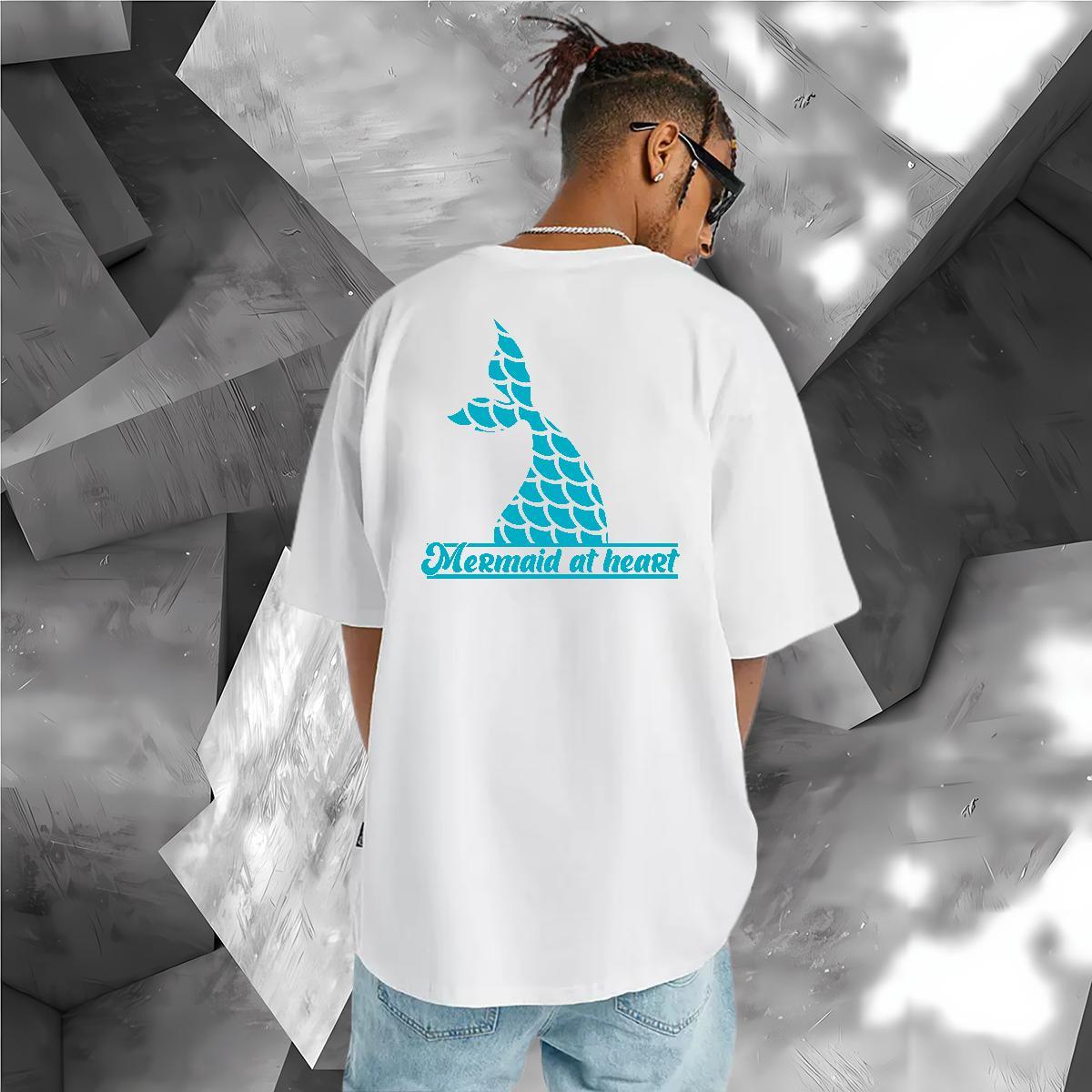 Designer Fashion T Shirt For Man 230g 100% Cotton Fishtail Street Wear Tops Breathable Crew Neck Brand Mens Tshirts Custom Cartoon