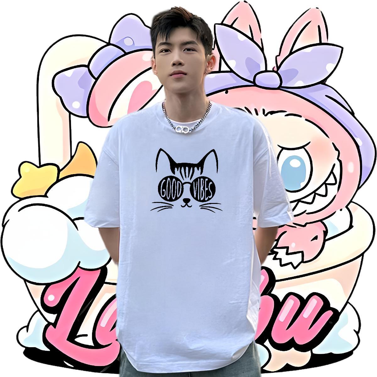 New Arrival T shirt 230g 100% Cotton cute Sports Casual Polos Pure Cotton Classic Men Tops Tees Asian Size