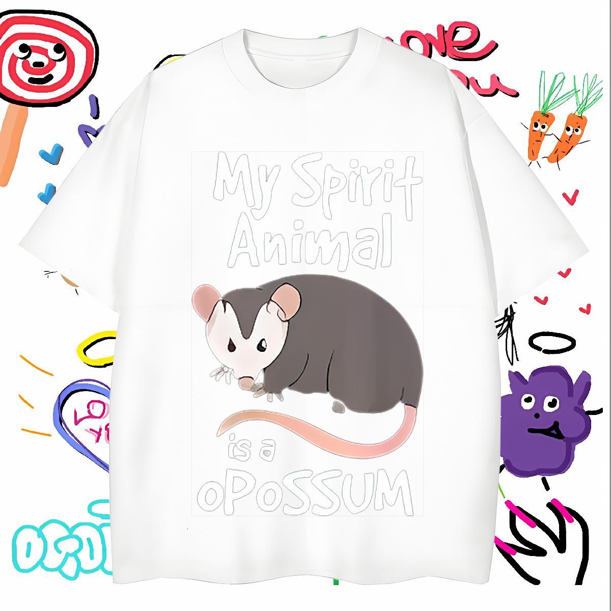 T shirt 100% Cotton 230g mouse Home Outdoor Breathable Short Sleeve Cartoon Print Tshirt for Man Woman Brand Loose Fit Wear