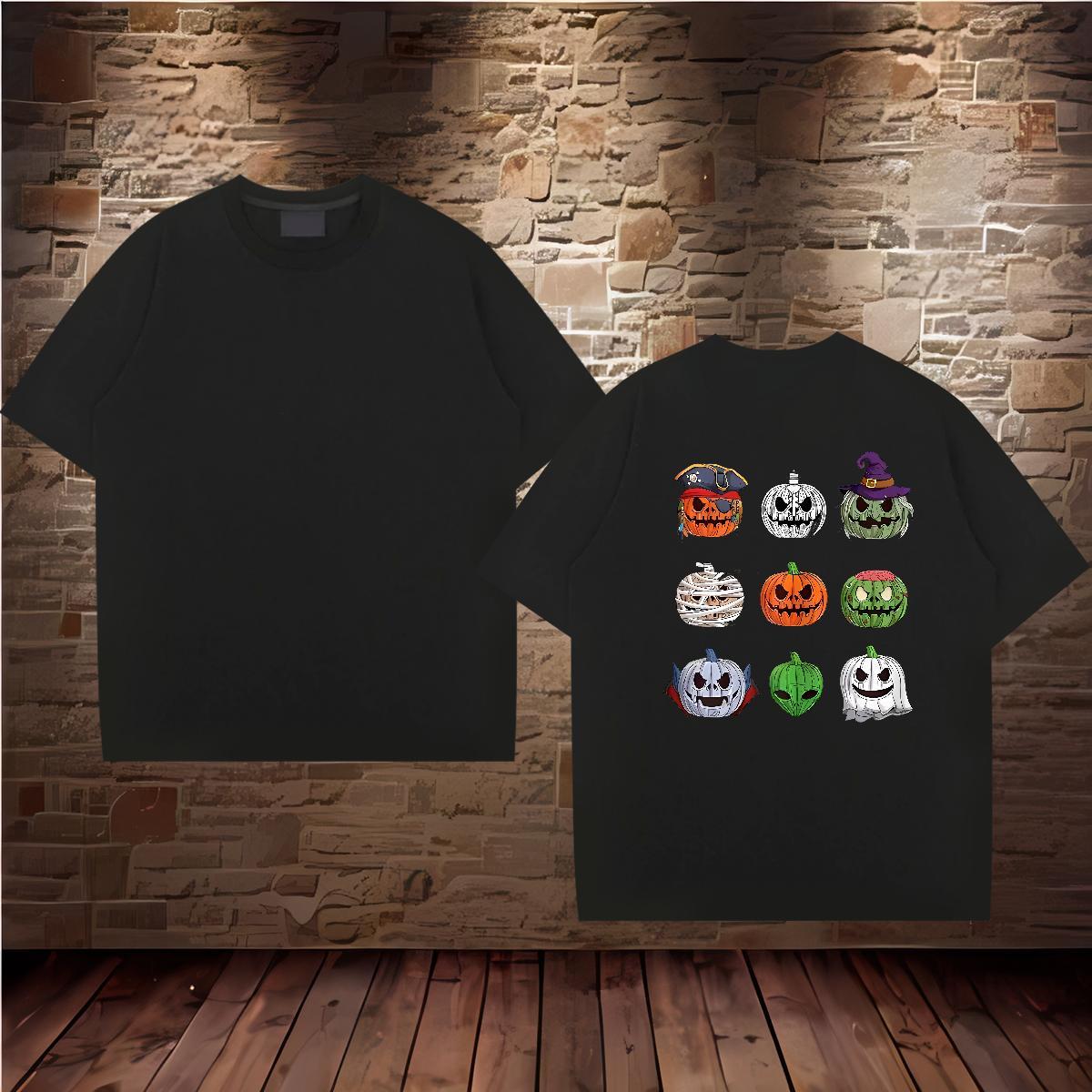 Customized T-Shirts for Men 100% Cotton 230g pumpkin Casual Daily Wear Tees Shirts Crew Neck Popular Tshirts DIY Logo Oversized