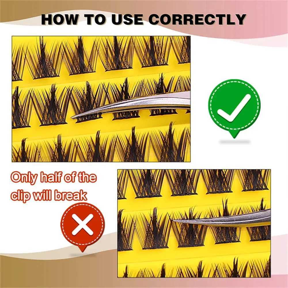 120 clusters of eyelashes D curled personal eyelash clusters false eyelashes extended natural appearance can be reused W240803