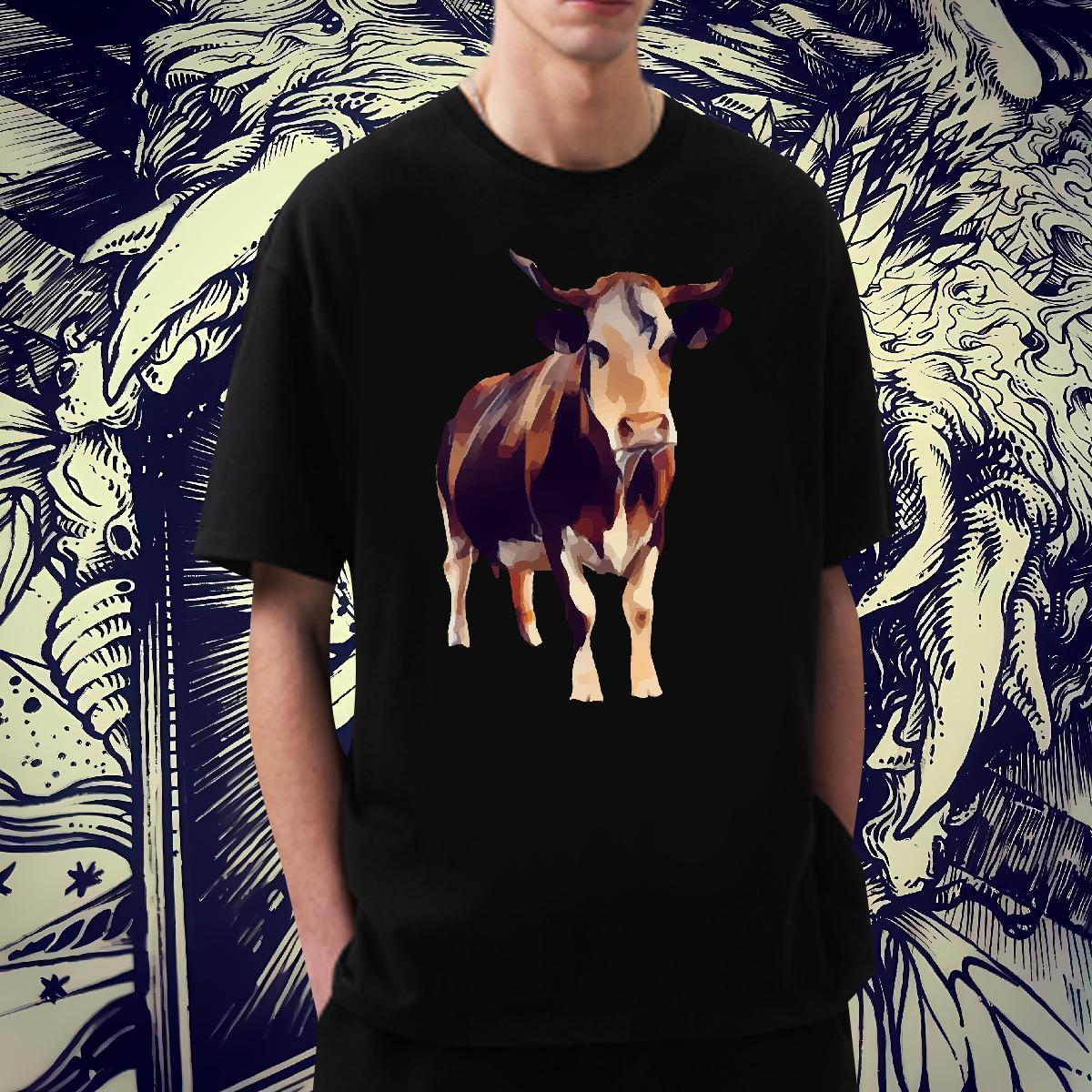 Cool Men Tees 230g 100% Cotton Beach cow Oversized 4XL Short Sleeve Soft Classic Casual T shirt Polos