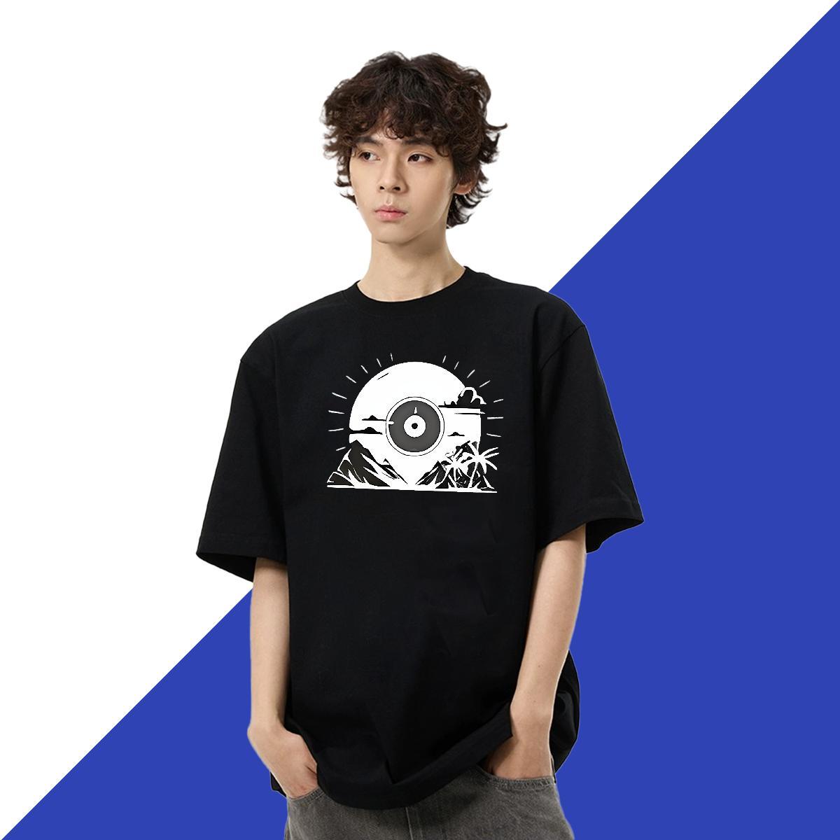 Wholesale Tshirts 230g 100% Cotton Street wear Hip Hop mountains Oversized 3XL 4XL Breathable Short Sleeve Classic Man T Shirts Polos