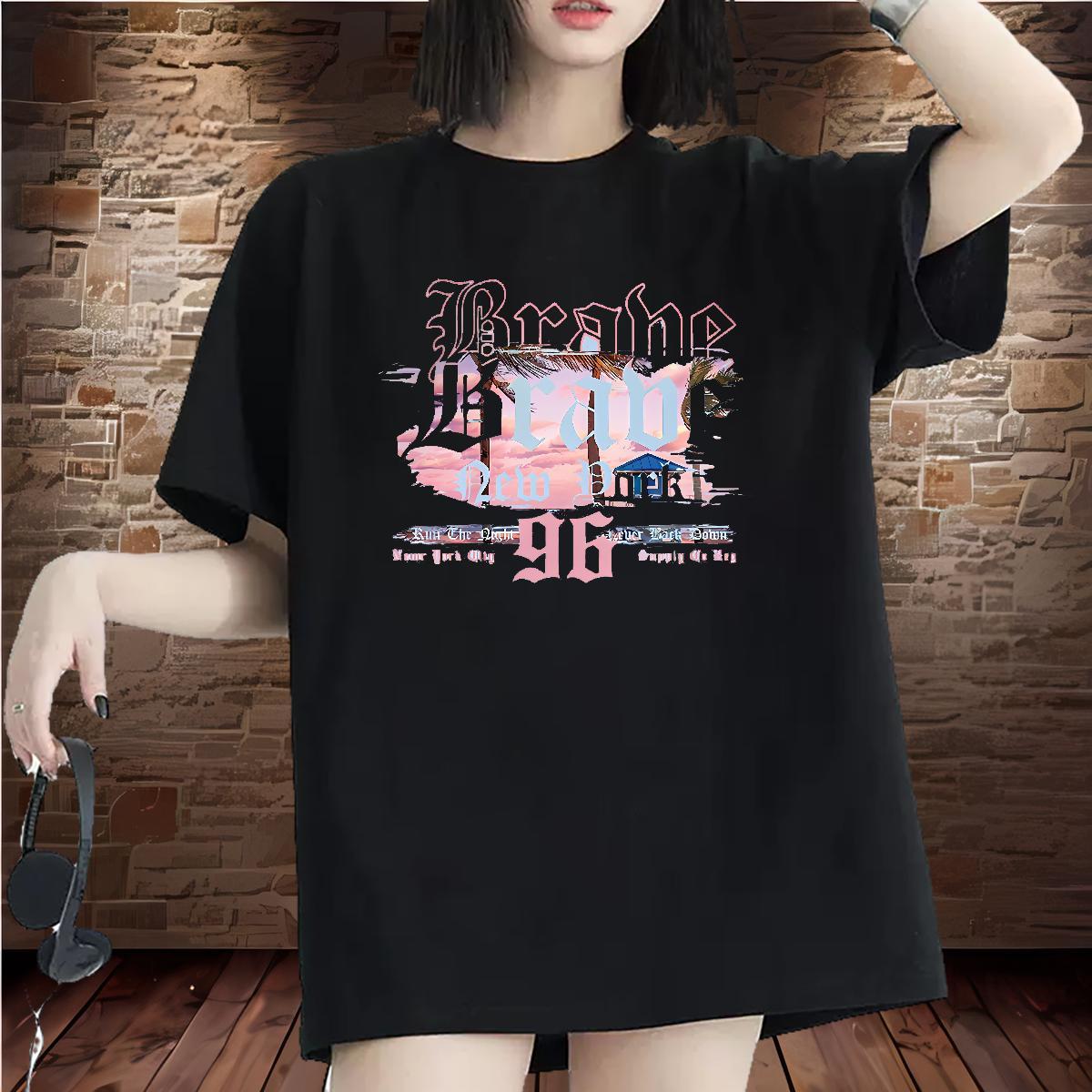 Designer Nice Woman T Shirts Breathable Soft Women Tshirts White Plus Size tree Beach 100% Cotton 230g Casual New Clothes