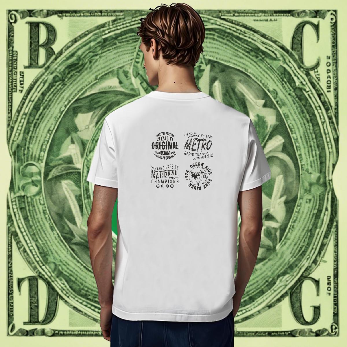 Free Shipping Tshirts 230g Cotton Anime Printing Street letter DIY Anime Round Neck Short Sleeve New Designer T shirt Tee Shirt