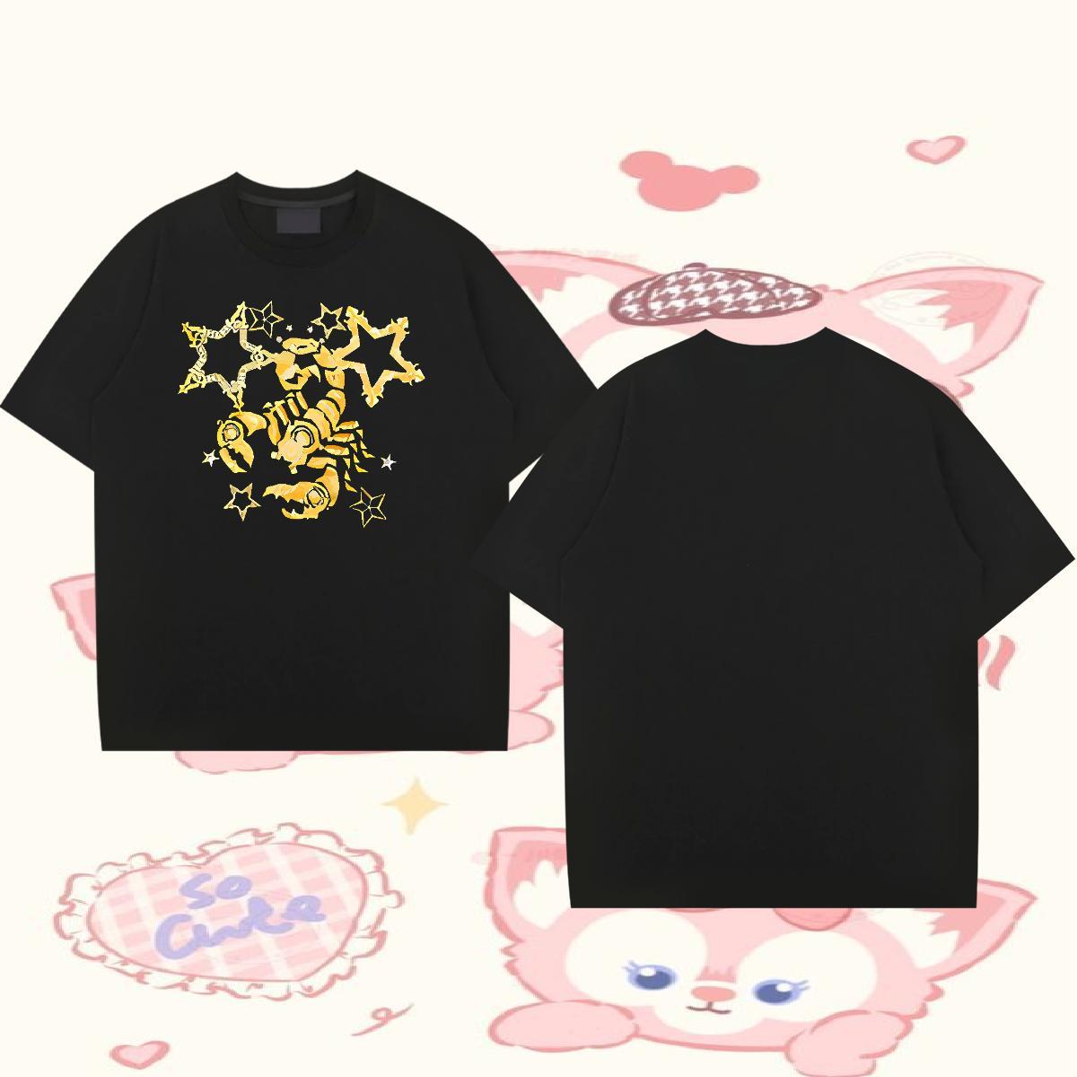 Brand T Shirt For Man 230g Pure Cotton scorpion Hip Hop Street Tee Shirt Crew Neck Breathable Comfortable Men Tees Custom Printing