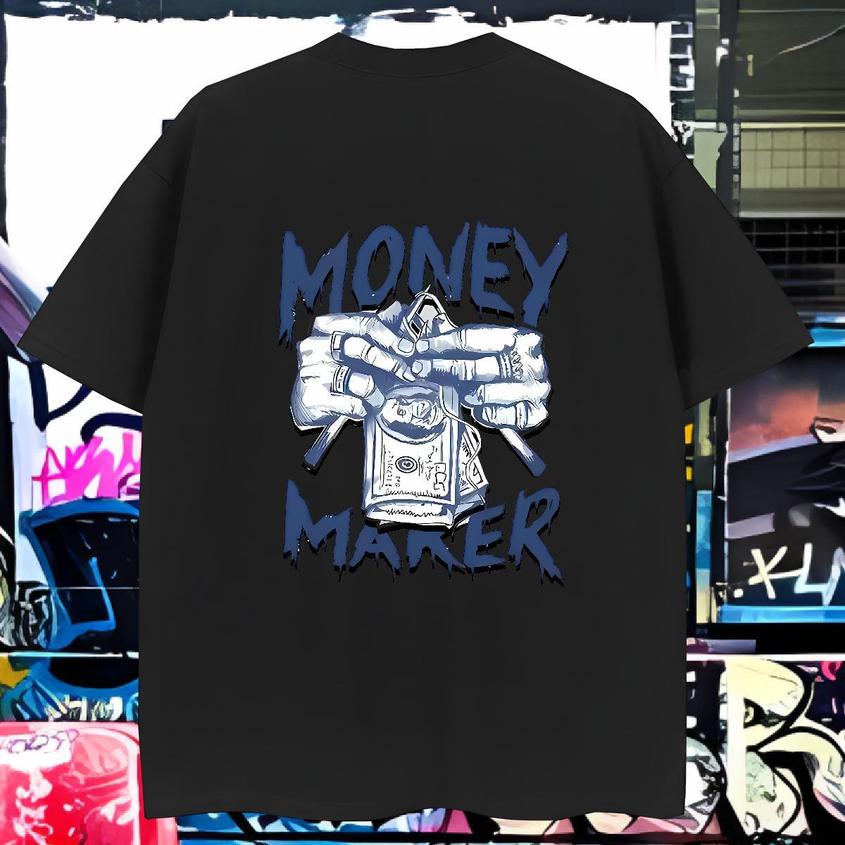 Man T Shirts 230g Pure Cotton hands High Street Hip Hop Short Sleeve O-Neck Cartoon Print Couples T Shirts 2024 Designer Cool Design Wear