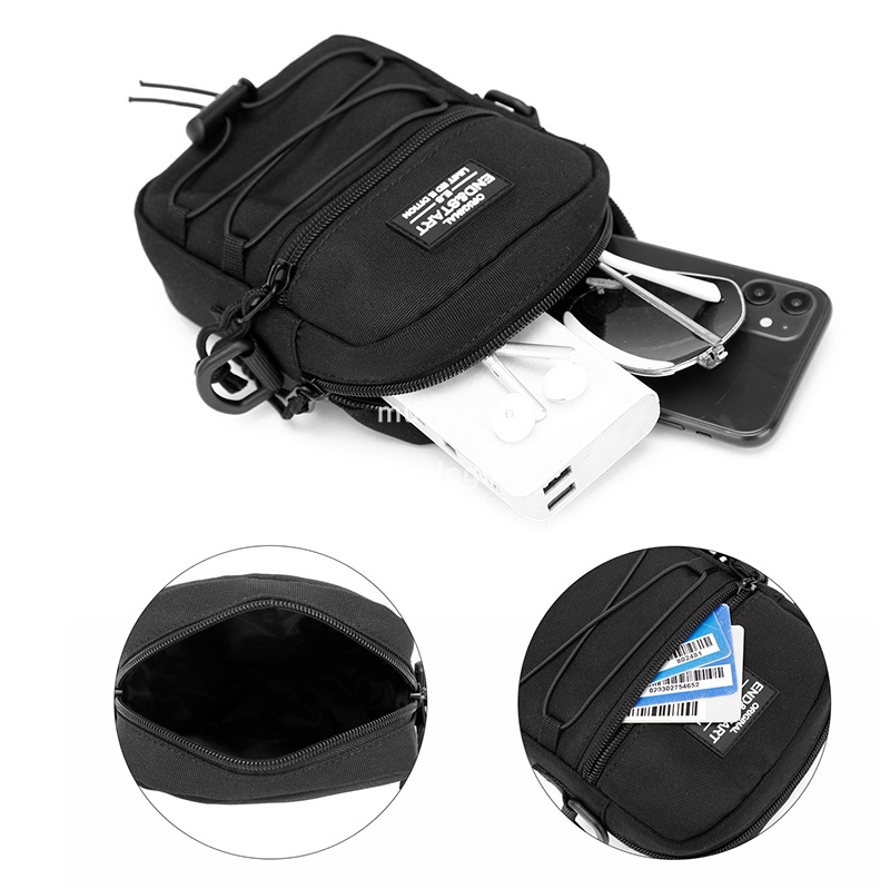 Men's small body bag fashion mobile phone crossbody bag ins function Day diagonal backpack leisure multi-functional shoulder bag