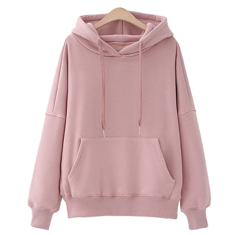 New autumn winter loose and plush thick hooded sweatshirt female students, Korean version couples, class clothes, top for women, outerwear