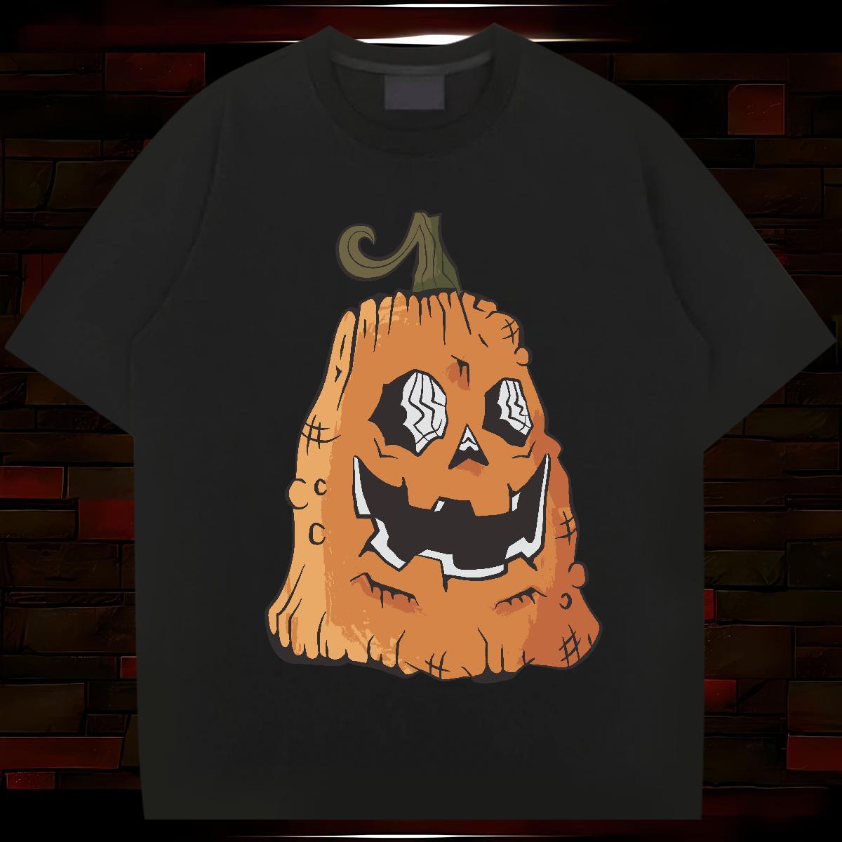 Stylist T shirt 230g 100% Cotton pumpkin Spring Summer Tee Shirt Short Sleeve O-Neck Unisex Tshirts Customized