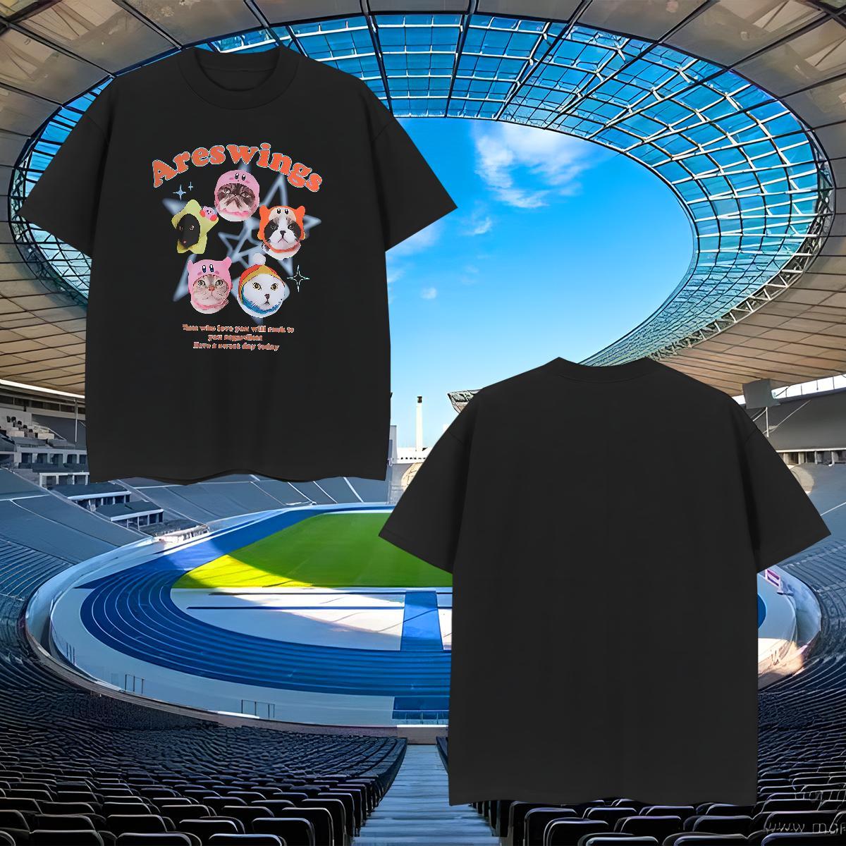 TOP Quality Tshirts 100% Cotton 230g cute Men T Shirts Casual Beach Short Sleeve O-Neck White Plus Size 2024 DIY Tees