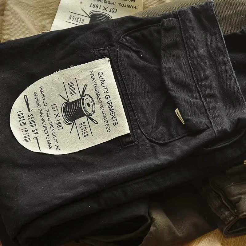 Cargo Pants Men Causal Fashion High Waist Loose Straight Man Spring Quality Chic Solid Trousers 240806