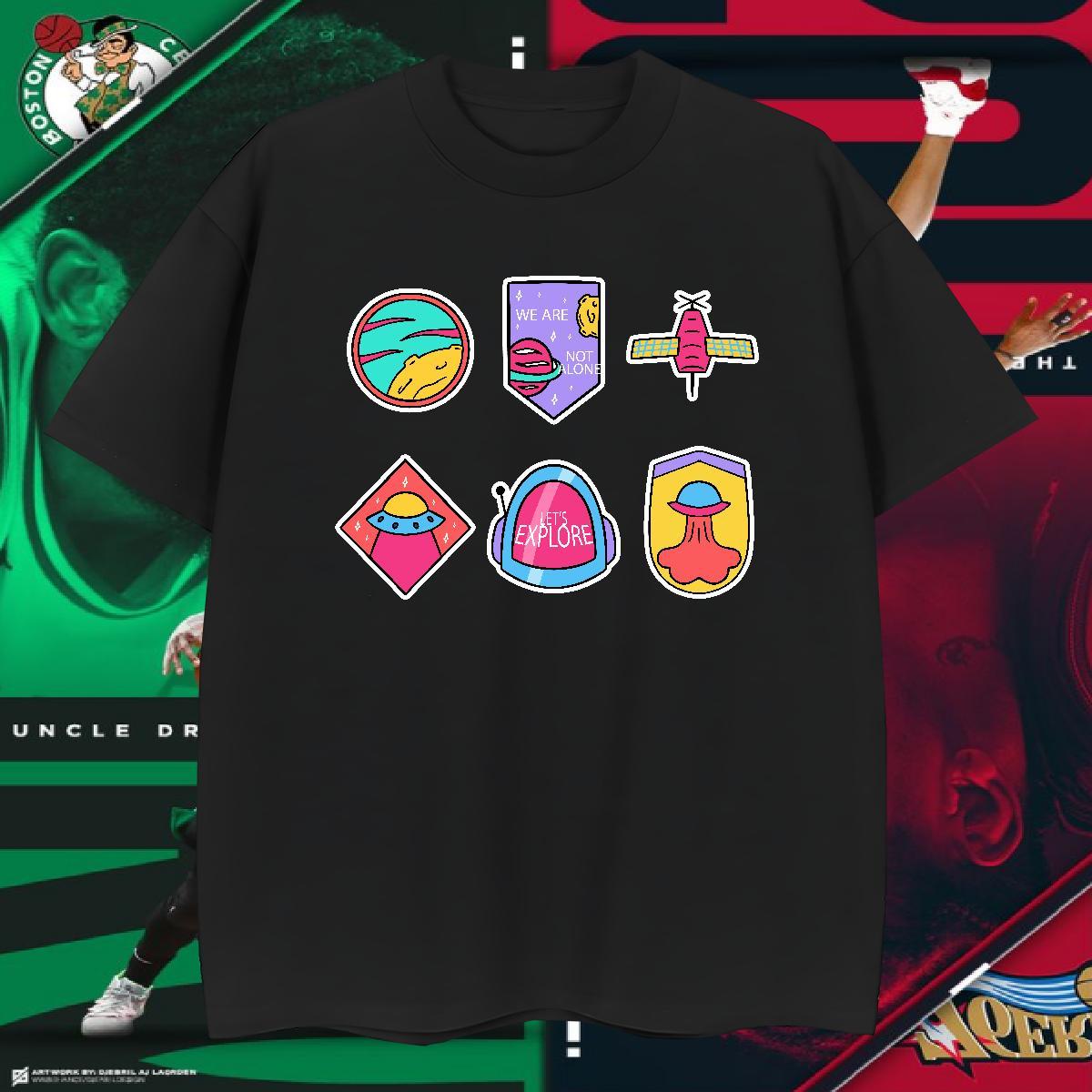 Mens T Shirts 100% Cotton 230g planet Casual O Neck Short Sleeves Custom Print Oversized Men Tees Wholesale Popular Clothings