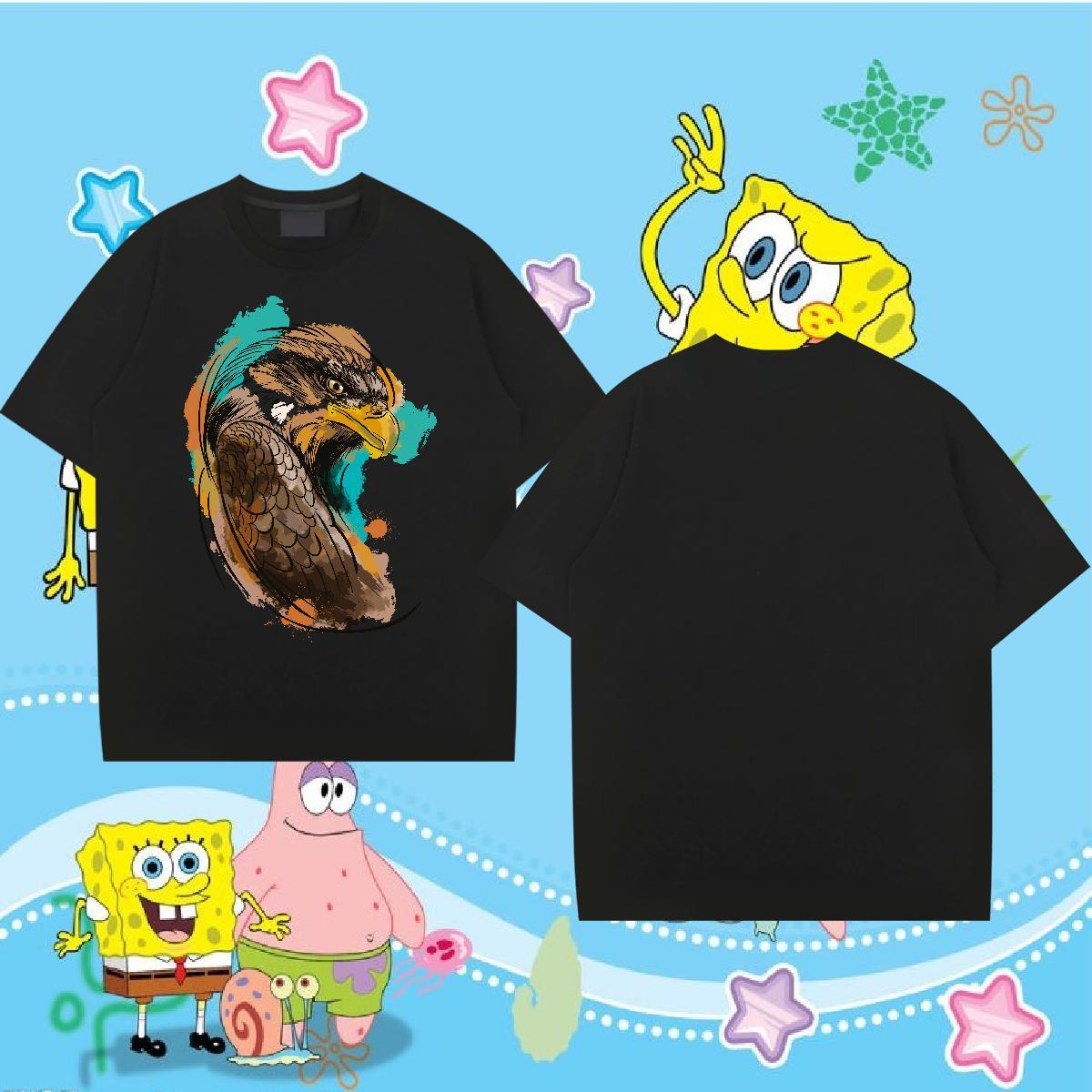 Customized T-Shirts for Men 100% Cotton 230g eagle Street Casual Polos Short Sleeve Soft Free Shipping Men Tops Tees Custom Big Size