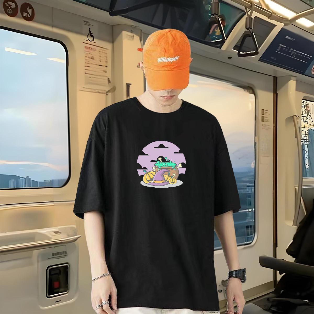 Brand Mens T Shirts 100% Cotton 230g Christmas Beach Tops Tees Round Neck Short Sleeve Designer Men Tees Custom Print Oversized
