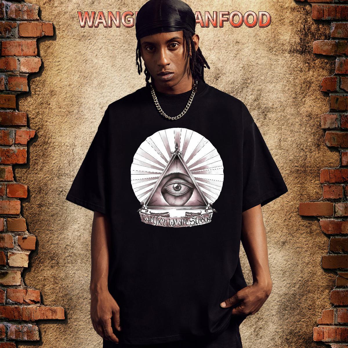 Designer Fashion T shirt eye of the devil Tee Shirt 230g 100% Cotton Summer Casual Free Shipping Custom Printing Crew Neck Breathable Tshirts