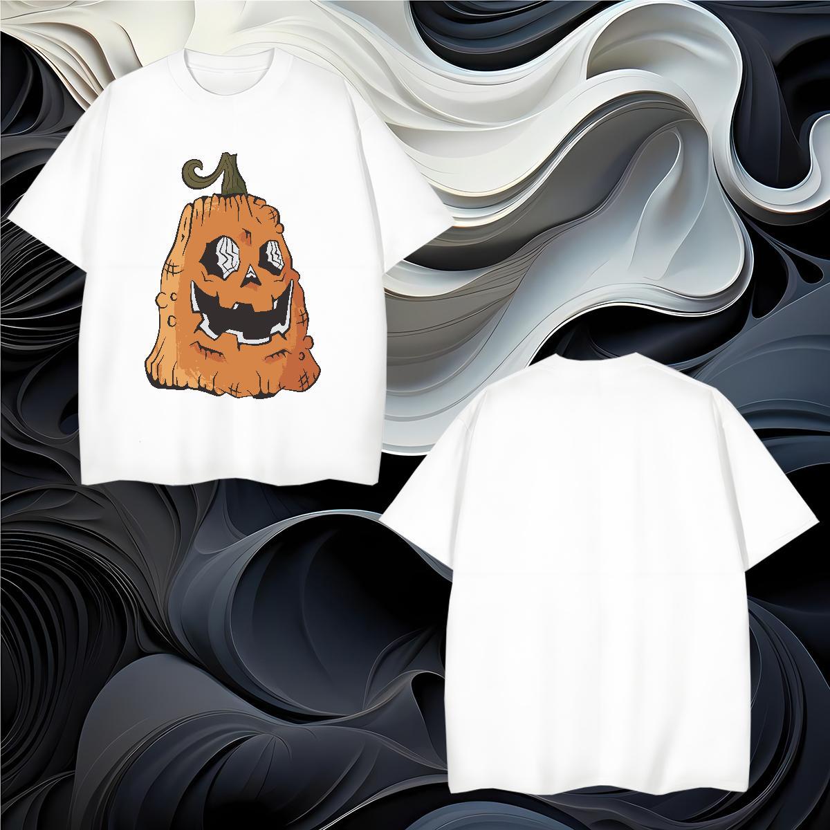Fashion Designer T Shirts Men 230g Pure Cotton pumpkin High Street Hip Hop Clothes Short Sleeve Soft Classic Men Clothes T-Shirt Graphic