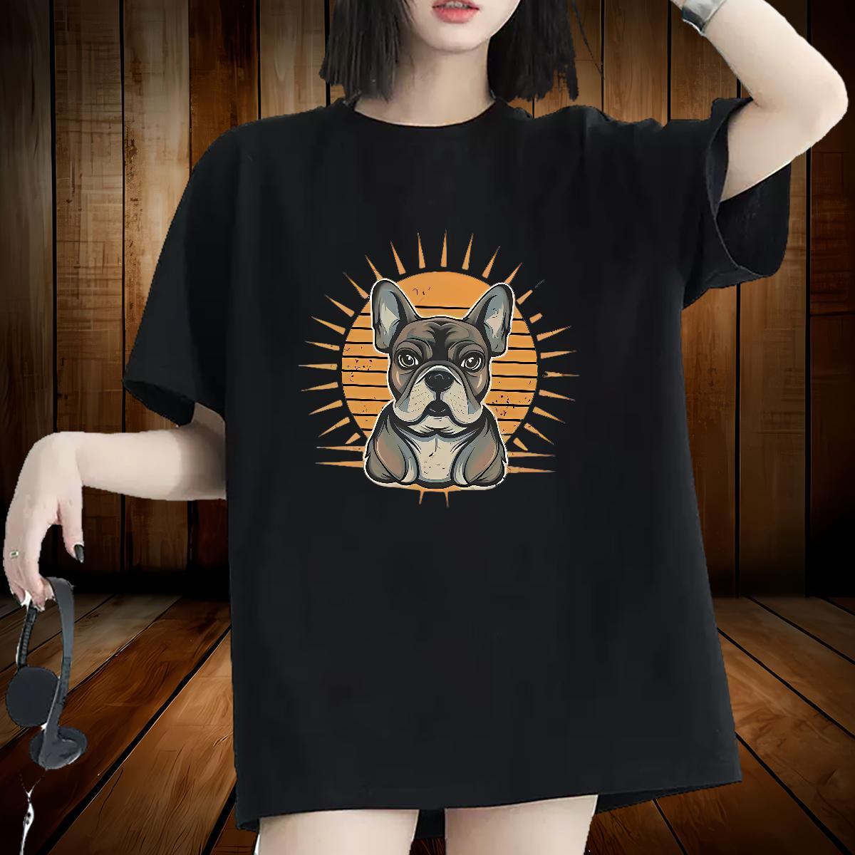 Unisex T-Shirts for Women Breathable Soft Tshirt for Man Woman Plus Size Custom dog Outdoor 230g Pure Cotton 2024 Casual Tshirts