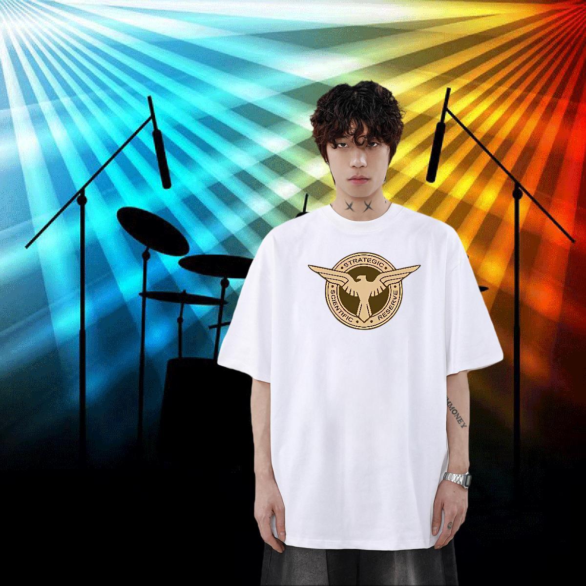 Free Shipping T-Shirts for Men 230g Pure Cotton logo High Street Hip Hop Clothes Round Neck Short Sleeve Cool Design Mens Tshirts DIY