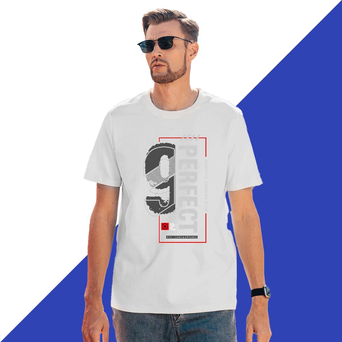 Comfortable Men Clothes T-Shirt 230g Cotton Spring Summer letter DIY Breathable Crew Neck Classic Mens T Shirts Tees Shirts