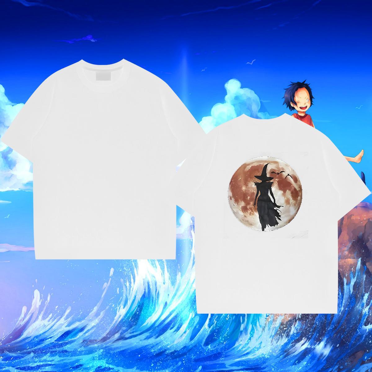 2024 DIY T-Shirts for Men 230g Cotton witch Sport Tshirts Breathable Short Sleeve High Quality Mens Tshirts Anime