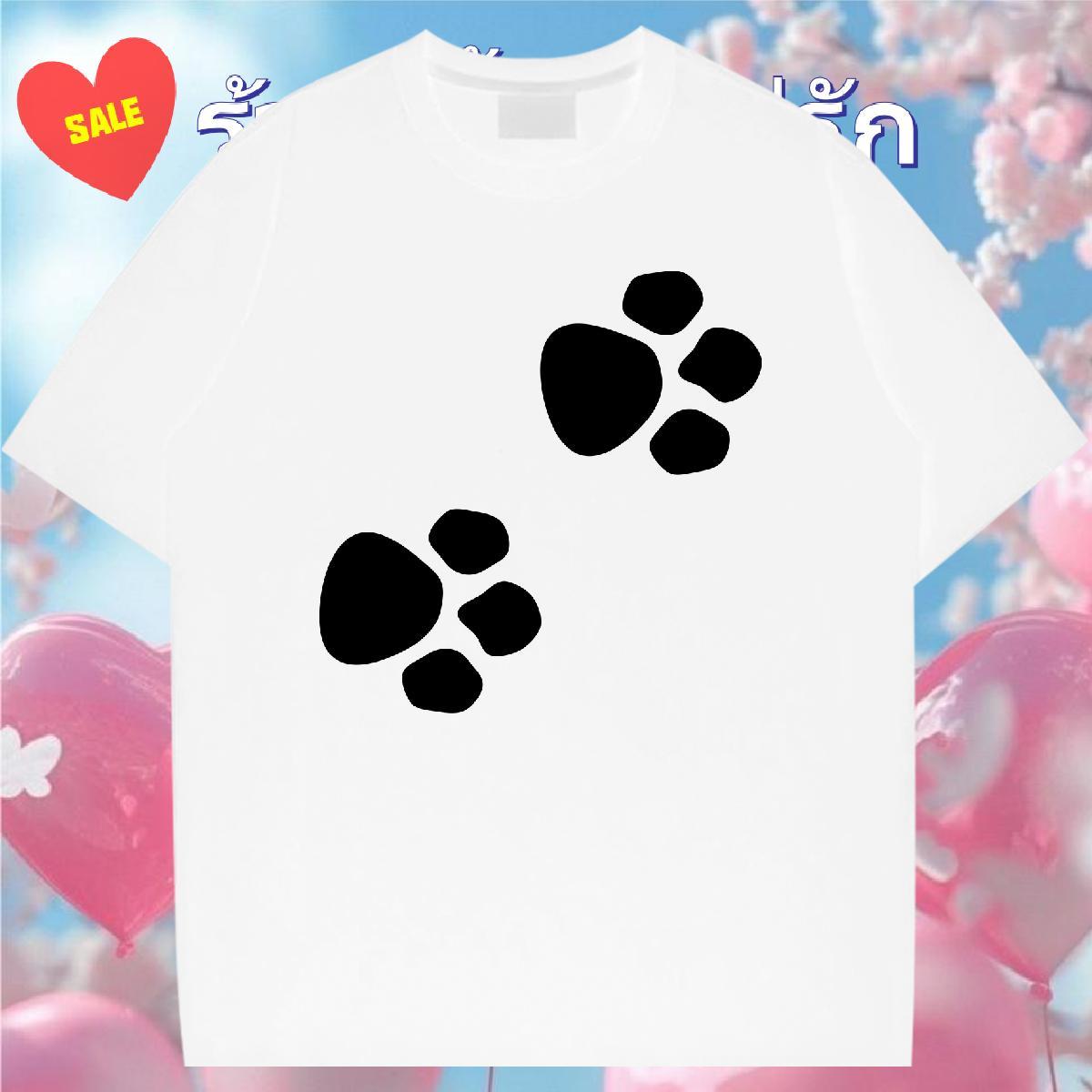Designer Fashion Men T Shirts 230g Cotton dog's paw Summer Casual Wear Round Neck Short Sleeve Popular Tshirt for Man Woman Custom Print Oversize
