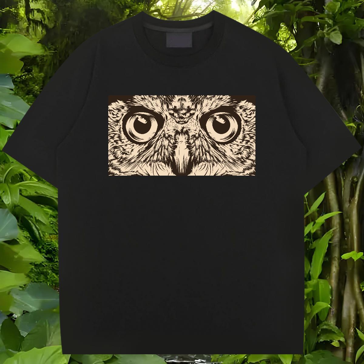 2024 DIY T-Shirts for Men 230g 100% Cotton eagle Daily Outfit Wear O Neck Short Sleeves Loose Men Tshirts Skull