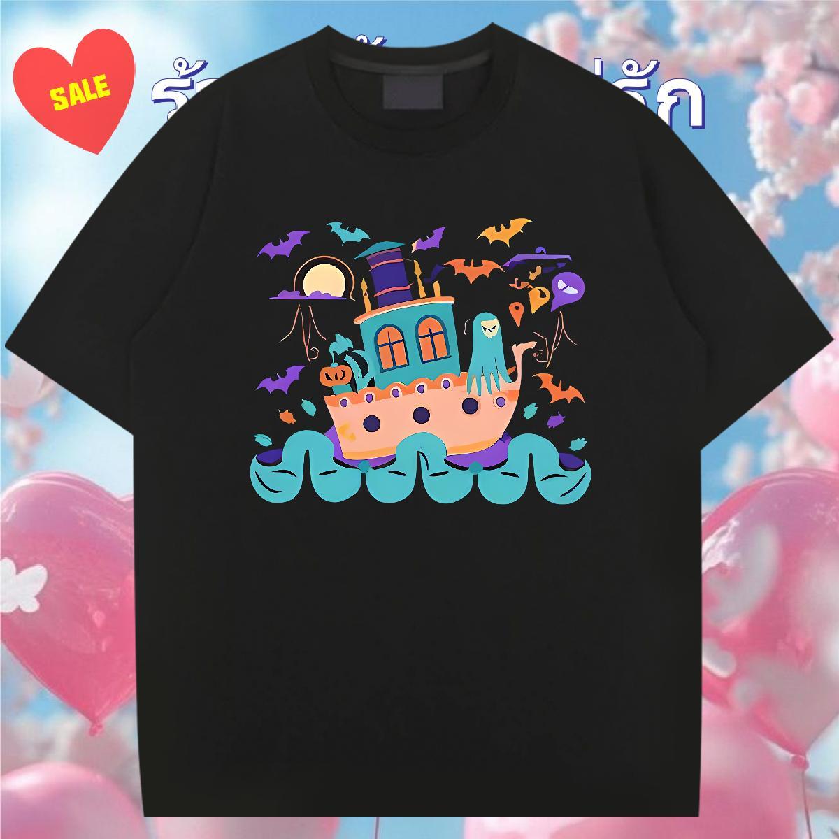 2024 DIY T Shirt For Man 230g Cotton Street Wear Tees Breathable Short Sleeve Wholesale Men Tops Tees Cartoon Printing L-4XL