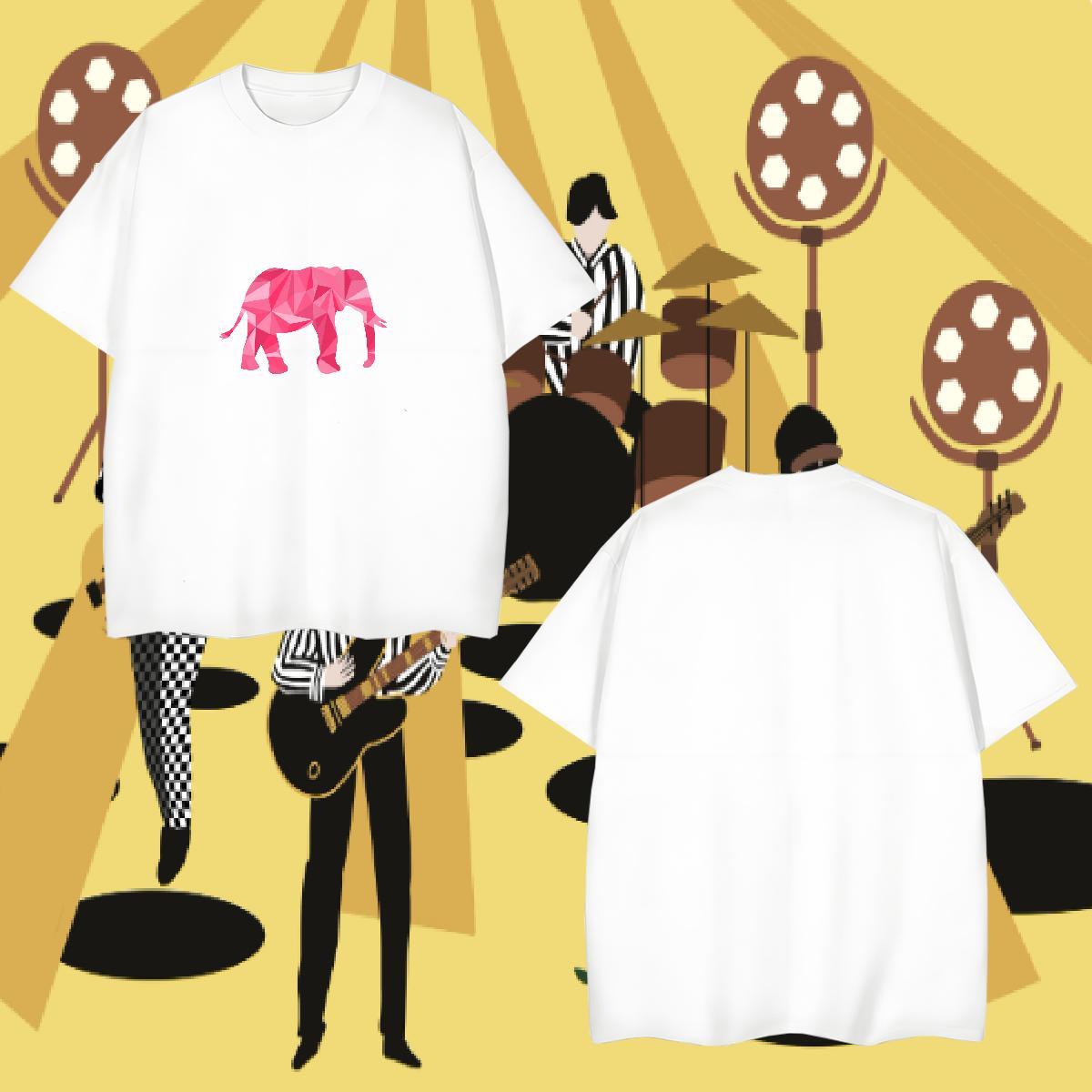 Wholesale Mens T Shirts 230g 100% Cotton Elephant Street Casual Tops Tees Breathable Cool Design Mens Tshirts Anime Print