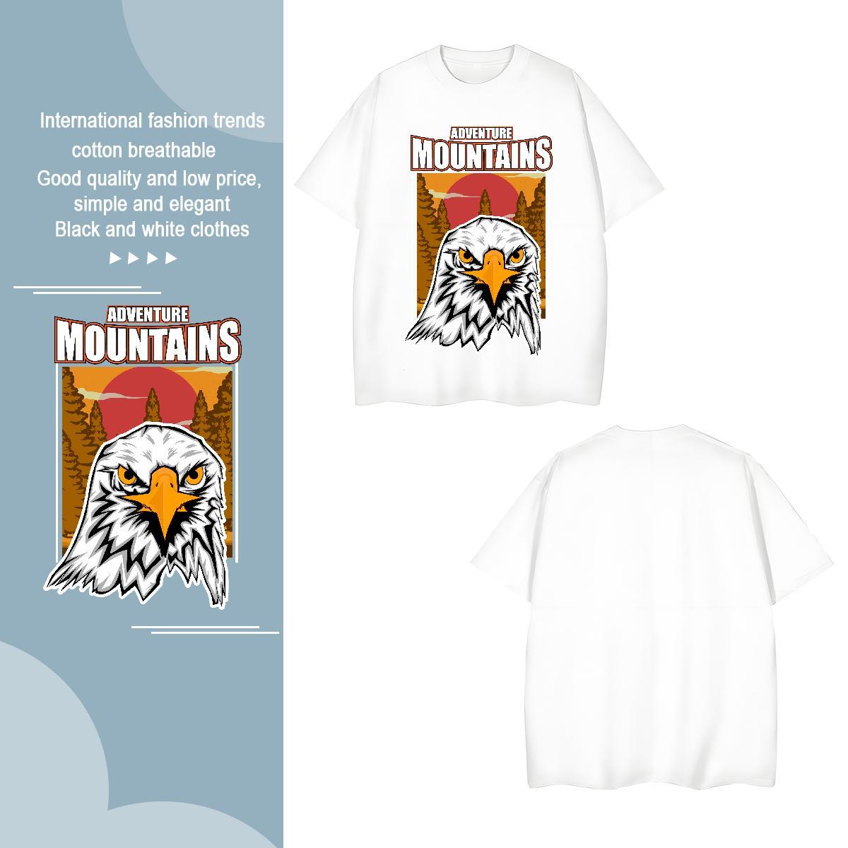 Cool Men Clothes T-Shirt 230g Cotton cool T-Shirts Street Wear Pure Cotton DIY 2024 Summer Tees Shirts