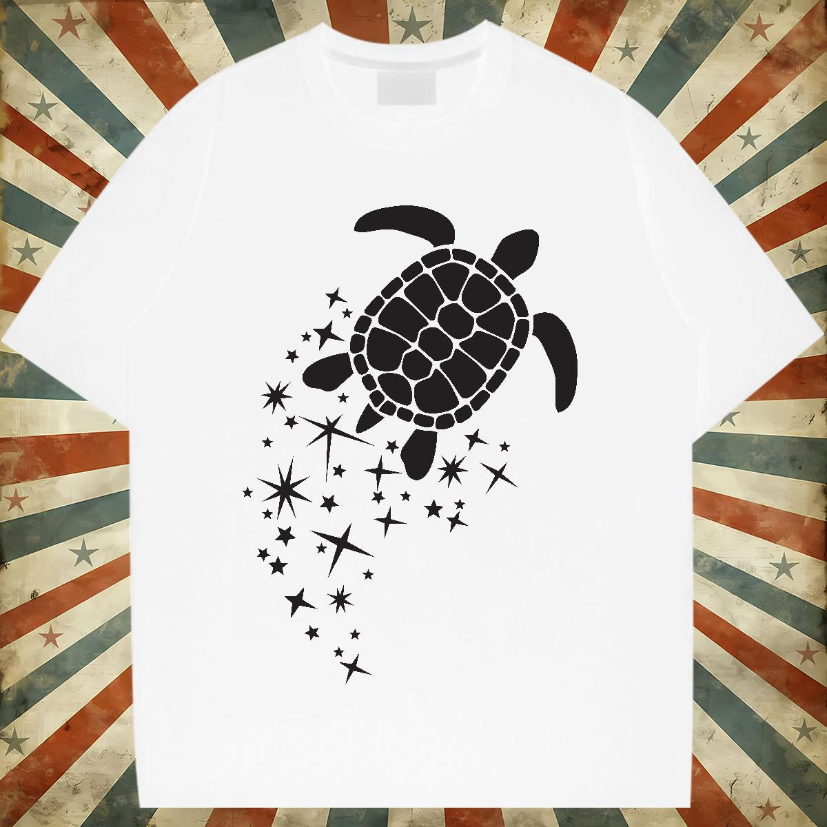 Fashion Design T shirt 230g Cotton tortoise Casual Clothings O-Neck Short Sleeve Classic Tshirt for Man Woman Floral Print