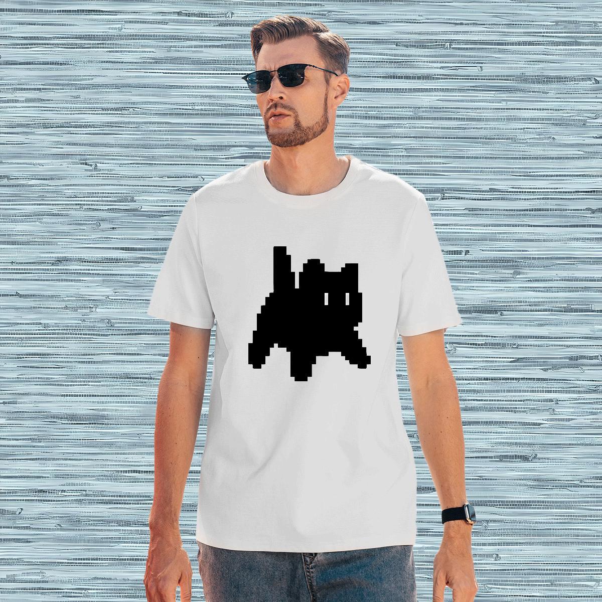 Brand Couples T Shirts 230g 100% Cotton cat T Shirt For Man Home Outdoor Breathable Short Sleeve Black Oversized DIY Tshirts