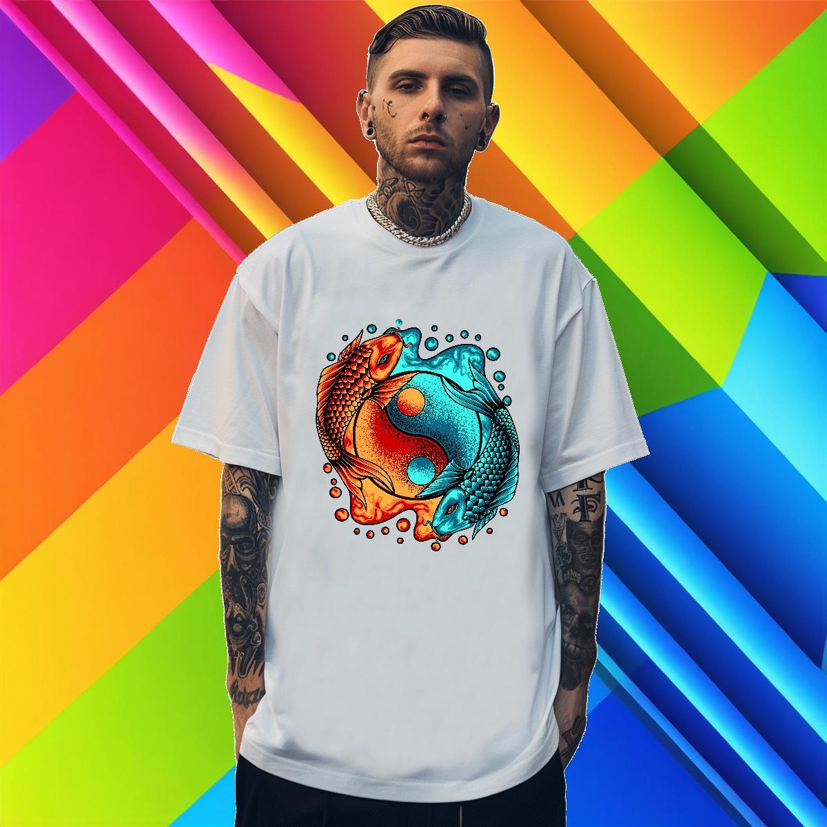 TOP Quality Tshirts 230g Pure Cotton fish T-Shirts for Men Sport Breathable Plus Size Custom 2024 Polos