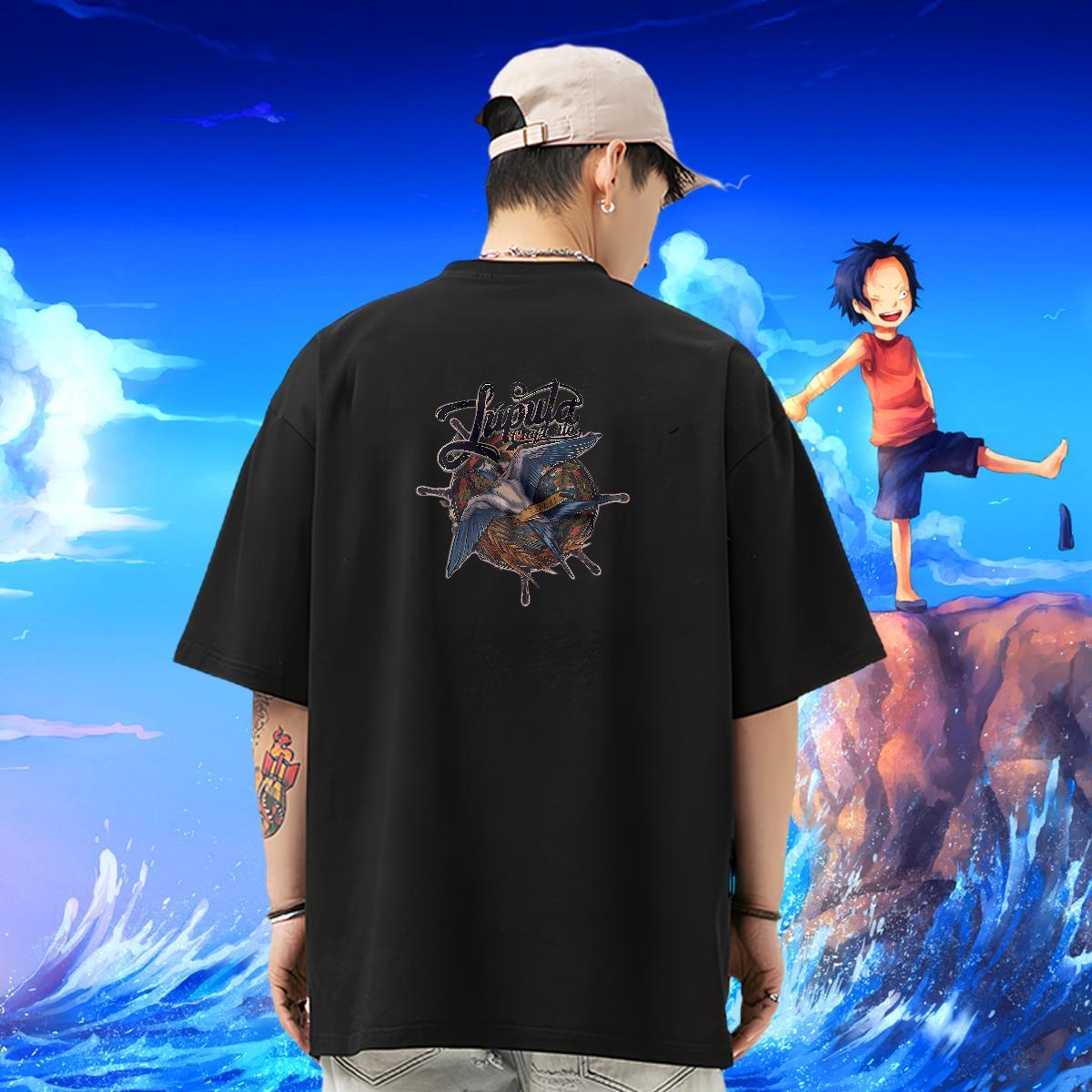 Free Shipping Mens T Shirts 230g 100% Cotton bird Street wear Hip Hop Clothings Short Sleeve Soft Cool Men Tops Tees Custom Big Size