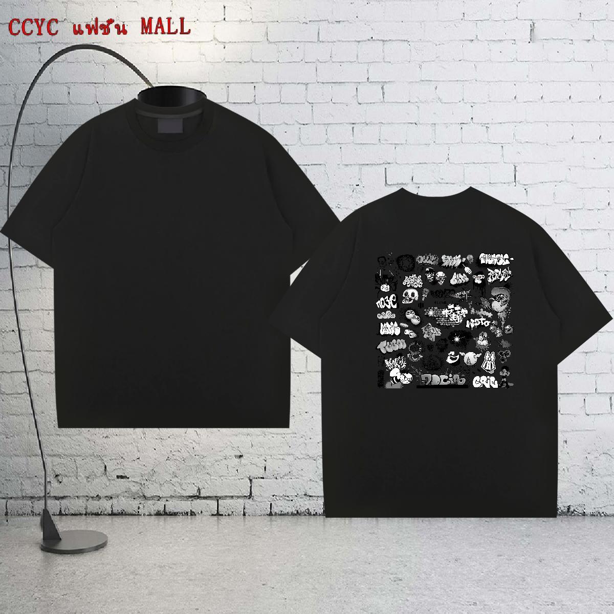 Designer Fashion Man T Shirts skull Tee Shirt 230g Pure Cotton Sport Loose DIY Logo Oversized Short Sleeve O-Neck Tshirt for Man Woman