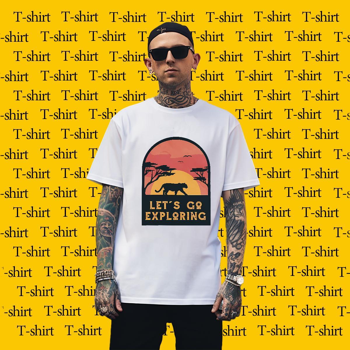 Cool Tshirts 100% Cotton 230g Mens T Shirts Home Outdoor Breathable Crew Neck Skull Factory Direct Tops