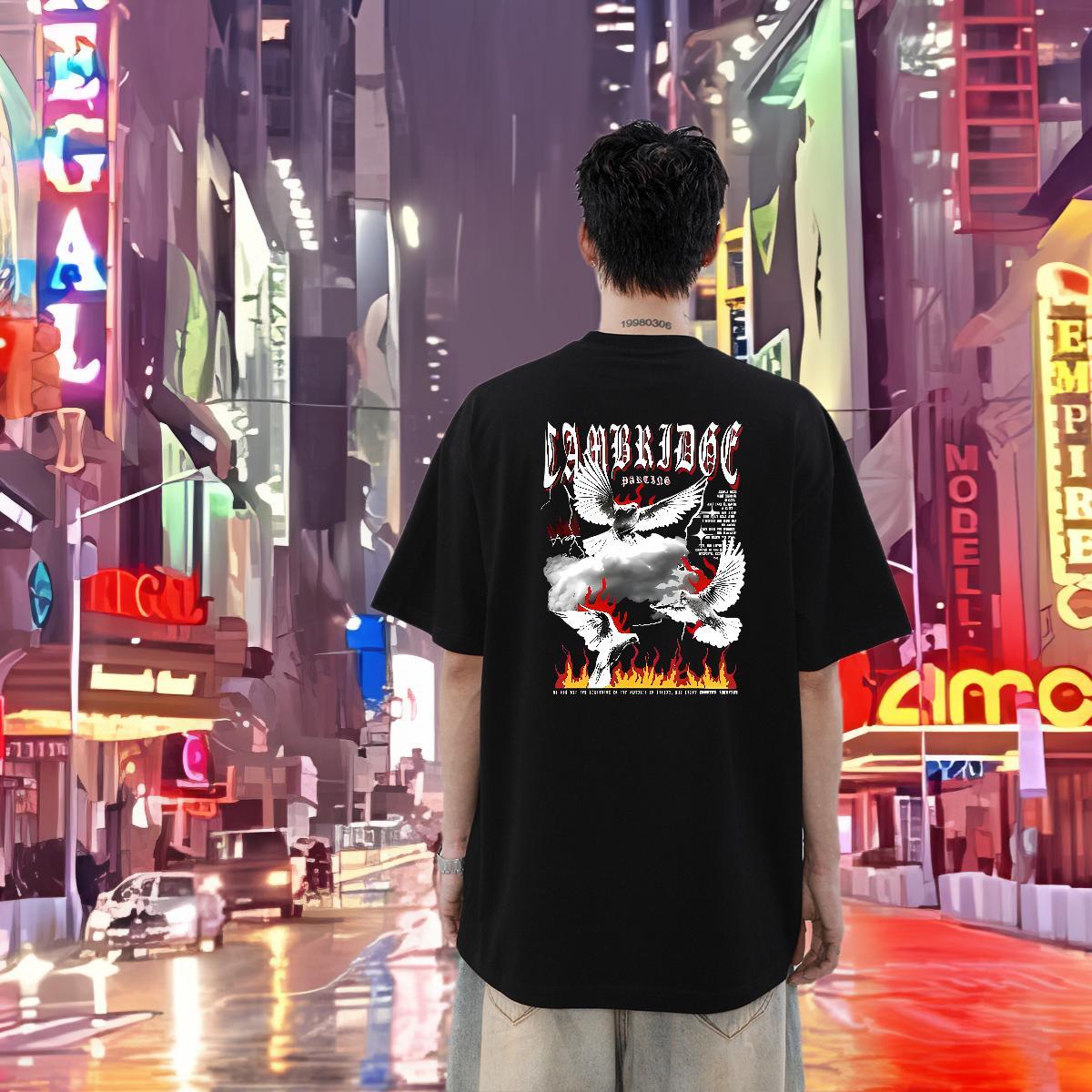 2024 Designer T-Shirts 100% Cotton 230g eagle Casual Wear Short Sleeve Soft Loose Men Tops Tees Customized