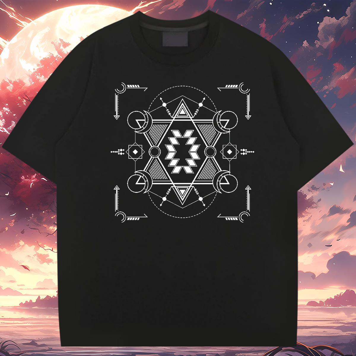 T shirt 100% Cotton 230g handpainted Anime Printing Street Crew Neck Breathable Black White Tshirt for Man Woman Fashion Casual High Quality Top Tees