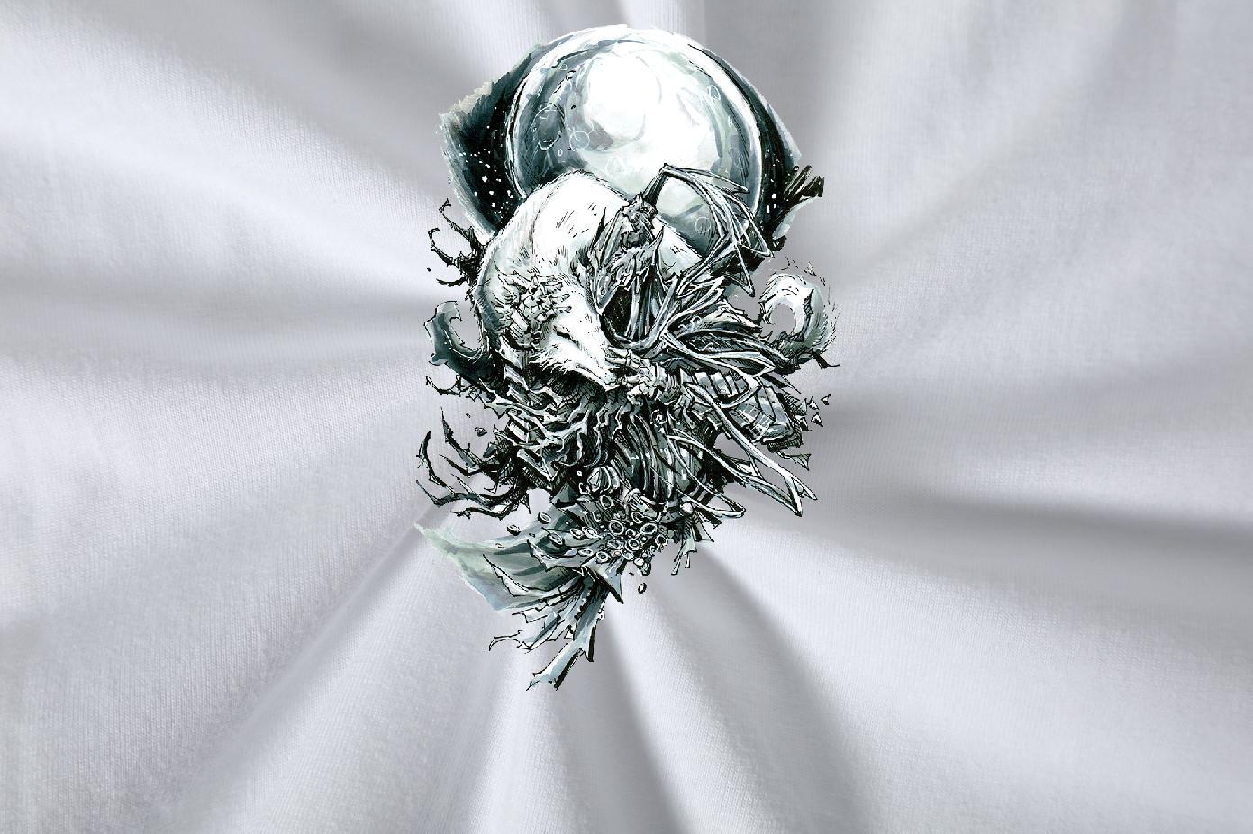 Soft Tshirt for Man Woman 230g Cotton Casual wolf Anime Print Round Neck Short Sleeve New Designer T Shirts Men Wear