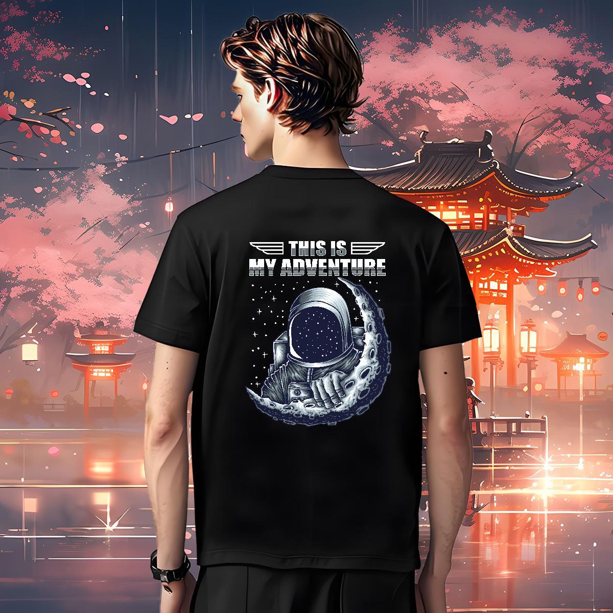 Mens T Shirts 230g Cotton universe Casual Beach Short Sleeve Soft Custom Print Plus Size Men Clothes T-Shirt Fashion Casual Classic Top Tees