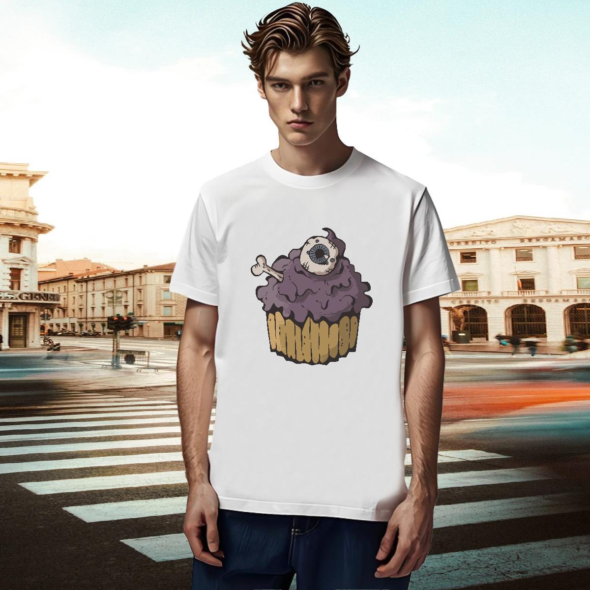 Free Shipping Men T Shirts 100% Cotton 230g cake Casual Wear Breathable Crew Neck Loose Men Clothes T-Shirt Cartoon Print