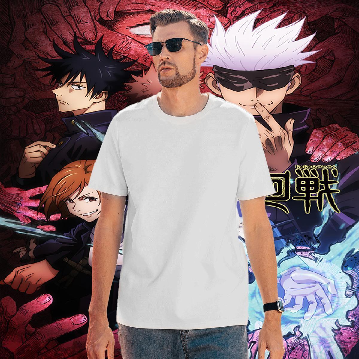Cool Design Men Tops Tees 100% Cotton 230g monster T Shirts Men Spring Summer Crew Neck DIY Anime Stylist Tees Shirts
