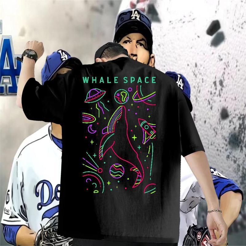 2024 T Shirts Men 230g Cotton Street Wear Tops Breathable Crew Neck High Quality Mens Tshirts Skull