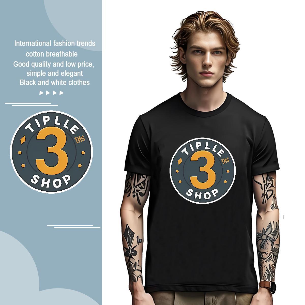 T-Shirts for Men 230g Cotton icon Sports Casual Breathable Short Sleeve DIY Men Tops Tees Customized Classic Tee Shirt