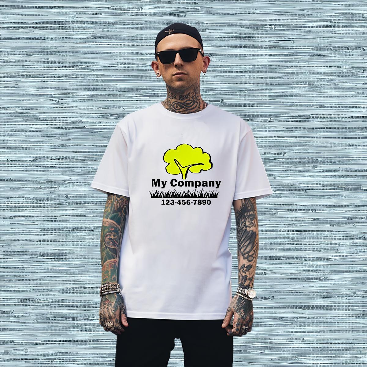 T-Shirts for Men 230g Cotton tree Daily Outfit Round Neck Short Sleeve DIY Printed Tshirt for Man Woman Stylist High Quality Wear