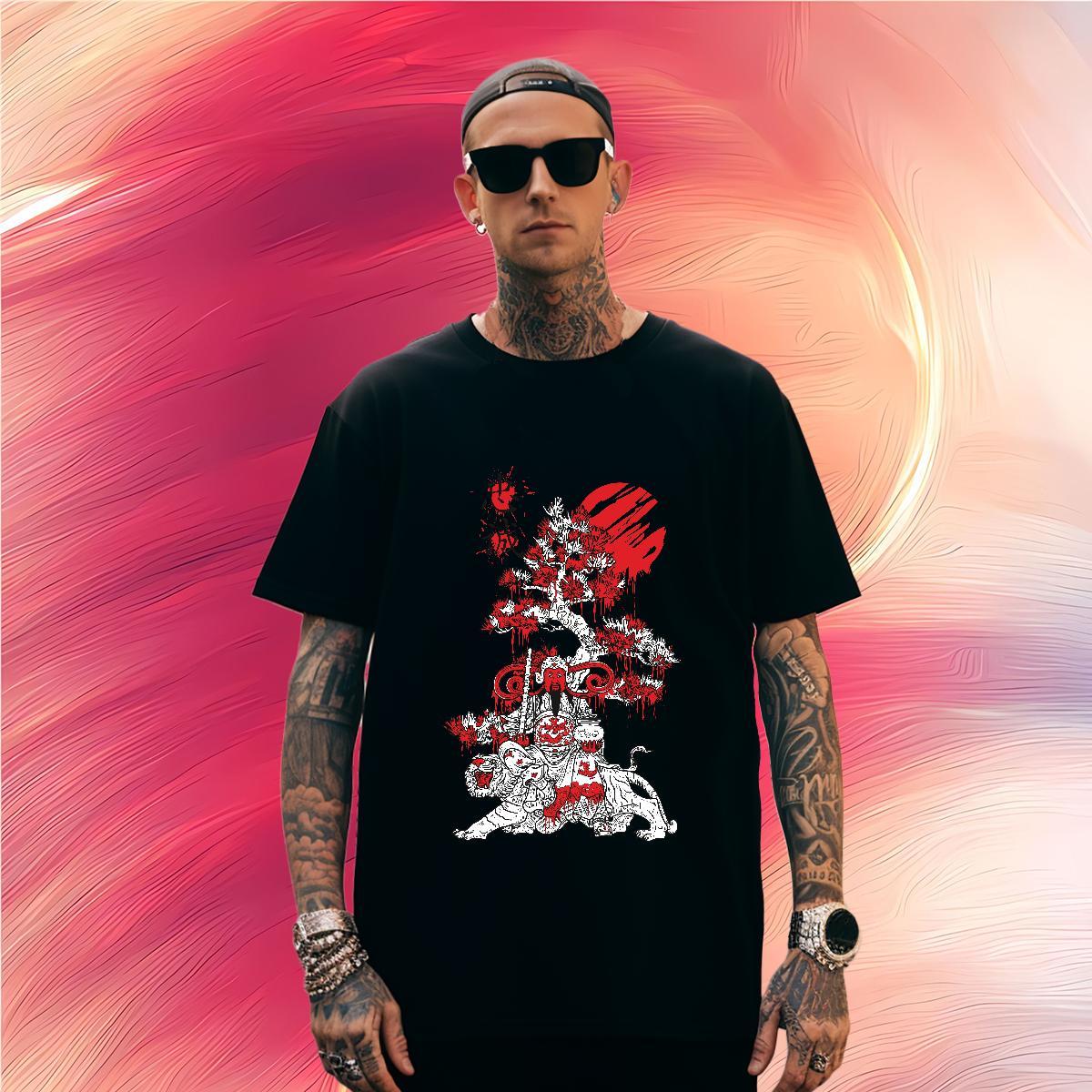 T shirt 230g Pure Cotton painting Street Wear Round Neck Short Sleeve Custom Print Oversized Tshirt for Man Woman DIY Customized Unisex Tee Shirt